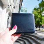 Мужской кошелек TERGAN 1361 из мягкой кожи с монетницей и отделением на молнии  LACIVERT  NAPPA Темно Синий