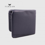Мужской кошелек TERGAN 1361 из мягкой кожи с монетницей и отделением на молнии  LACIVERT  NAPPA Темно Синий