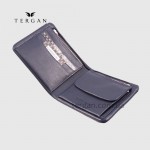 Мужской кошелек TERGAN 1361 из мягкой кожи с монетницей и отделением на молнии  LACIVERT  NAPPA Темно Синий
