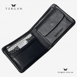 Мужской кошелек TERGAN 1361 из мягкой кожи с монетницей и отделением на молнии  SIYAH NAPPA Черный