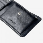 Мужской кошелек TERGAN 1361 из мягкой кожи с монетницей и отделением на молнии  SIYAH NAPPA Черный