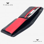 Мужской кошелек TERGAN 1361 из мягкой кожи с монетницей и отделением на молнии  SIYAH NAPPA/KIRMIZI NAPPA Черный Красный