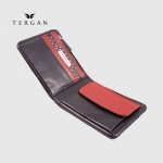 Мужской кошелек TERGAN 1361 из мягкой кожи с монетницей и отделением на молнии  SIYAH NAPPA / 22TABA NAPPA Темно Коричневый