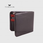 Мужской кошелек TERGAN 1361 из мягкой кожи с монетницей и отделением на молнии  SIYAH NAPPA / 22TABA NAPPA Темно Коричневый