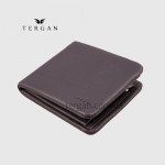 Мужской кошелек TERGAN 1361 из мягкой кожи с монетницей и отделением на молнии  SIYAH NAPPA/GRI NAPPA Коричневый