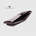 Мужской кошелек TERGAN 1361 из мягкой кожи с монетницей и отделением на молнии  SIYAH NAPPA/GRI NAPPA Коричневый
