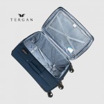 Чемодан текстильный TERGAN 46124 Средний На колесах с отделением под ноутбук LACIVERT Textile Синий