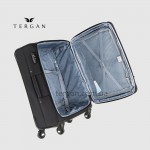 Чемодан текстильный TERGAN 46124 Средний На колесах с отделением под ноутбук SIYAH Textile Черный