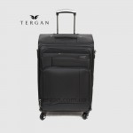 Чемодан текстильный TERGAN 46124 Средний На колесах с отделением под ноутбук SIYAH Textile Черный