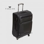 Чемодан текстильный TERGAN 46120 Маленький в кабину самолета На колесах с отделением под ноутбук SIYAH Textile Черный