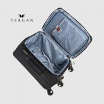 Чемодан текстильный TERGAN 46120 Маленький в кабину самолета На колесах с отделением под ноутбук SIYAH Textile Черный