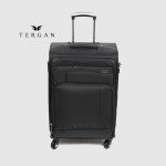 Чемодан текстильный TERGAN 46120 Маленький в кабину самолета На колесах с отделением под ноутбук SIYAH Textile Черный