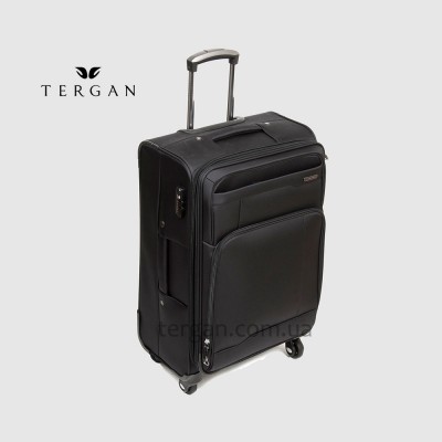 Чемодан текстильный TERGAN 46128 Большой На колесах с отделением под ноутбукSIYAH Textile