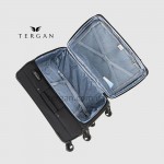 Чемодан текстильный TERGAN 46128 Большой На колесах с отделением под ноутбук SIYAH Textile Черный