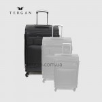 Чемодан текстильный TERGAN 46128 Большой На колесах с отделением под ноутбук SIYAH Textile Черный