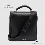 Сумка Барсетка мужская TERGAN 22880 Вертикальная Кожаная С ремнем через плечо SIYAH FLOATER Черный Черный