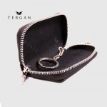 Ключница кожаная TERGAN 0257 На молнии На одно кольцо SIYAH FLOATER Черный Черный
