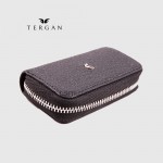 Ключница кожаная TERGAN 0257 На молнии На одно кольцо SIYAH FLOATER Черный Черный