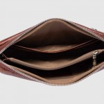 Мужской клатч TERGAN 1633 кожаный на молнии ручка под ладонь TABA BRİC светло коричневый