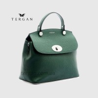 Сумка женская кожаная TERGAN 79121 Стильная Средняя с ремнем через плечоKOYU YESIL FLOATER