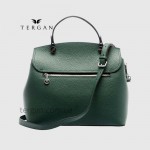 Сумка женская кожаная TERGAN 79121 Стильная Средняя с ремнем через плечо KOYU YESIL FLOATER Зеленый