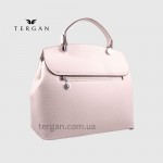 Сумка женская кожаная TERGAN 79121 Стильная Средняя с ремнем через плечо BEJ FLOATER Белый