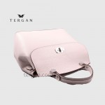 Сумка женская кожаная TERGAN 79121 Стильная Средняя с ремнем через плечо BEJ FLOATER Белый