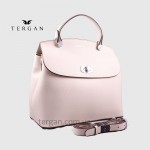 Сумка женская кожаная TERGAN 79121 Стильная Средняя с ремнем через плечо BEJ FLOATER Белый