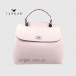 Сумка женская кожаная TERGAN 79121 Стильная Средняя с ремнем через плечо BEJ FLOATER Белый