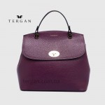 Сумка женская кожаная TERGAN 79121 Стильная Средняя с ремнем через плечо MOR FLOATER Бордовый/Пурпурный