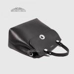 Стильная женская кожаная сумка TERGAN 79121  SIYAH FLOATER Черная