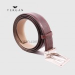 Ремень для джинс TERGAN 0336 Кожаный  KAHVE VEGETAL Темно Коричневый Коричневый