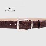 Ремень для джинс TERGAN 0336 Кожаный  KAHVE VEGETAL Темно Коричневый Коричневый