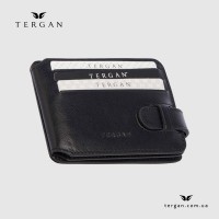 Картхолдер кожаный с отделением для денег TERGAN 1658 SIYAH RUSTIC Черный