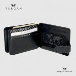 Картхолдер Обложка под ID паспорт TERGAN 1658  SIYAH RUSTIC 