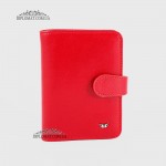 Визитница кожаная для дисконтных карт TERGAN 1210  KIRMIZI Красная