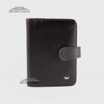 Визитница кожаная для дисконтных карт TERGAN 1210  SIYAH RUSTIC Черная