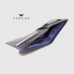 Портмоне мужское TERGAN 1211 Кожаное небольшого размера LACIVERT RUSTIC Синий