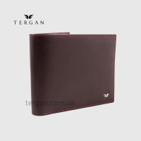 Небольшое мужское кожаное портмоне TERGAN 1211 С отделением на 6 карт BORDO RUSTIC
