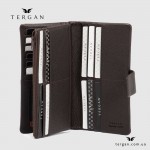 Кошелек Клатч TERGAN 5727 Кожаный с отделением для телефона и под прямую купюру  KAHVE LATIGO Темно Коричневый