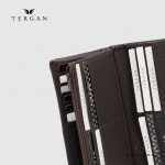 Кошелек Клатч TERGAN 5727 Кожаный с отделением для телефона и под прямую купюру  KAHVE LATIGO Темно Коричневый
