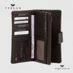 Кошелек Клатч TERGAN 5727 Кожаный с отделением для телефона и под прямую купюру  KAHVE LATIGO Темно Коричневый