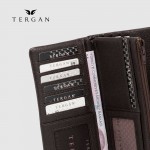 Кошелек Клатч TERGAN 5727 Кожаный с отделением для телефона и под прямую купюру  KAHVE LATIGO Темно Коричневый