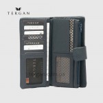 Кошелек Клатч TERGAN 5727 Кожаный с отделением для телефона и под прямую купюру  LACIVERT LATIGO Темно Синий Синий