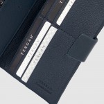 Кошелек Клатч TERGAN 5727 Кожаный с отделением для телефона и под прямую купюру  LACIVERT LATIGO Темно Синий Синий
