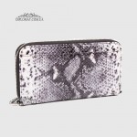 Кошелек Клатч TERGAN 5734 на молнии кожаный  BEYAZ ANACONDA / SIYAH RUSTIC