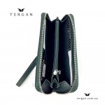 Кошелек Клатч TERGAN 5734 Кожаный На металлической молнии   YESIL FLOATER Зеленый