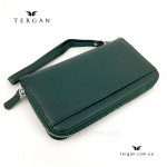 Кошелек Клатч TERGAN 5734 Кожаный На металлической молнии   YESIL FLOATER Зеленый
