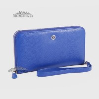 Кошелек-клатч кожаный на молнии TERGAN 5734 SAKS MAVI FLOATER Синий
