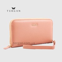 Кошелек-клатч кожаный на молнии TERGAN 5734 NUDE FLOATER